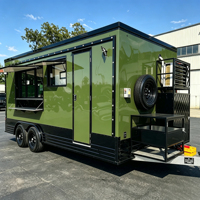 Remorque alimentaire commerciale avec cuisine complète |   Remorque de cuisine mobile en acier inoxydable pour la restauration rapide