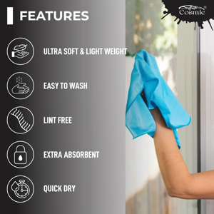 ผ้าไมโครไฟเบอร์คุณภาพเยี่ยม ขนาด 40x40 ซม. หนา 350GSM สำหรับงานดูแลรักษารถยนต์ระดับมืออาชีพและการทำความสะอาดทั่วไป ในราคาที่เหมาะสม - Product Image 4