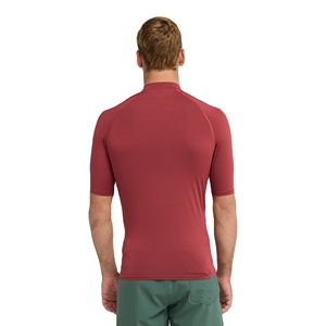 T-shirt de bain premium pour homme, coupe ajustée, manches courtes, respirant, polyester et élasthanne, séchage rapide, protection UV, extensible, rashguard, surf - Product Image 4