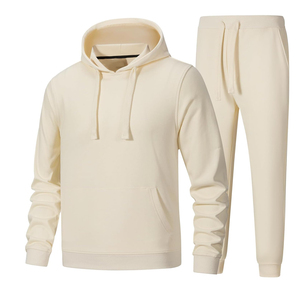 Chándales de alta demanda Unisex Logotipo personalizado Jersey de algodón liso Ajuste regular Conjunto de Jogger de dos piezas a precios muy baratos - Product Image 4