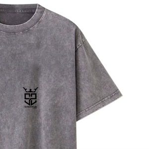 Camisetas de algodón 100% de la mejor calidad, estilo nuevo, corte holgado para hombre, con lavado ácido, logotipo personalizado impreso, ropa de verano, camiseta con lavado ácido para hombre - Product Image 2