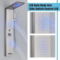 Offre Spéciale multifonction simple assemblage LED en acier inoxydable douche à effet pluie murale panneau de douche de salle de bain