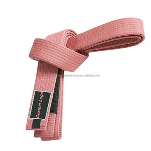 Ceinture de karaté personnalisée OEM du fabricant, logo personnalisé, haute qualité, couleur avec bande, ceinture d'arts martiaux en coton pour le karaté - Product Image 5