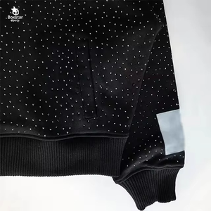 <b>Trendy</b> Rhinestone <b>Hoodies</b> for Men Factory Price Customizable Colors Comfortable and Breathable Zipper Hoodie Design - Product Image 3