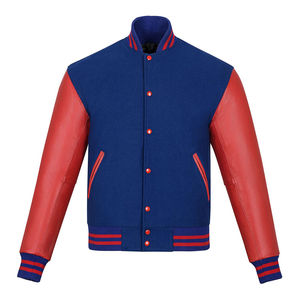Veste de baseball pour homme, tendance, en toile imperméable et cuir respirant, personnalisable, fabrication en gros à bas prix au Pakistan - Product Image 1
