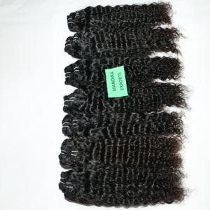 100% Extensions de cheveux humains droits indiens vierges Remy non transformés cuticule alignée aucun traitement chimique faisceaux de vagues bouclées - Product Image 3