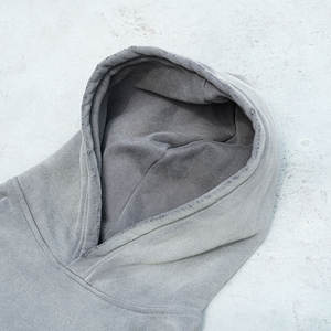 Sweat-shirt à capuche en coton 100% avec lavage à l'acide et teinture personnalisée OEM, doublé en molleton, imprimé à l'écran, logo personnalisé, automne, homme - Product Image 4