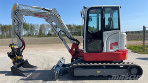 จัดส่งฟรี รถขุดขนาดเล็ก Takeuchi TB350R เครื่องยนต์ดีเซล 24.4 แรงม้า ห้องโดยสารแบบปิด ได้รับการรับรองมาตรฐาน EPA และ CE รถขุดตีนตะขาบขนาดเล็กสำหรับขาย - Product Image 1