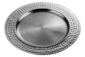 Ensemble de 4 assiettes de présentation en aluminium de haute qualité, utilisées pour la décoration des tables de mariage et de fêtes. - Product Image 2