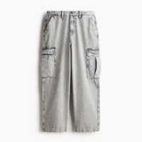Erkek Kışlık Koyu Renk Bol Kesim Özelleştirilebilir Kargo Jean Sokak Modası Çok Cepli Denim Günlük Nefes Alabilen Su Geçirmez Geniş Paça