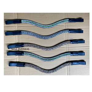 EQUINE-brocha de cuero de alta calidad, con cinco filas de cristales ostentosos, tres filas de cristales ostentosos - Product Image 1