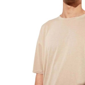 T-shirts pour hommes imprimés avec broderie sur mesure OEM Conception de logo personnalisé Col haut Qualité supérieure Vêtements d'été surdimensionnés T-shirts en coton - Product Image 4