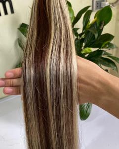 Extensiones de Cabello Remy vietnamita, mechones de cabello humano con doble trama de doble estiramiento y cutícula Virgen sin procesar, 12A, muestra gratis - Product Image 3