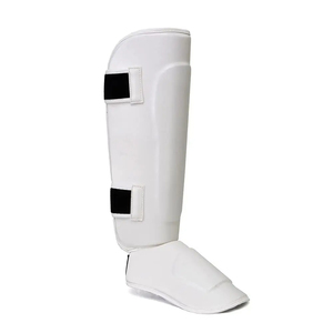 Protège-tibia multifonctionnel sur mesure avec protection du cou-de-pied avec cuir et matériau PU pour l'entraînement sportif - Product Image 6