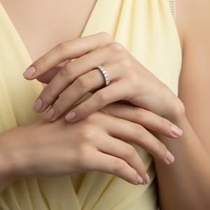 Bagues pour femmes en or 14 carats et diamants naturels, prestige, 9 pierres - Product Image 3