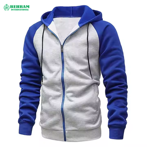 Wholesale Custom Logo Printing Cotton Plain Zipper Hoodie Unisex High Street Vintage Fleece/French Terry Quick Dry - Product Image 1