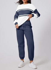Running Joggers ensemble pour femmes tenues couleur unie 2 pièces ensemble femmes hiver à la mode 2025 femmes vêtements décontractés à manches longues culture - Product Image 5
