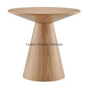Mesa auxiliar de aspecto elegante hecha a mano de madera, pulido de cera de nogal, aspecto admirable, forma de triángulo con forma redonda, superventas - Product Image 2