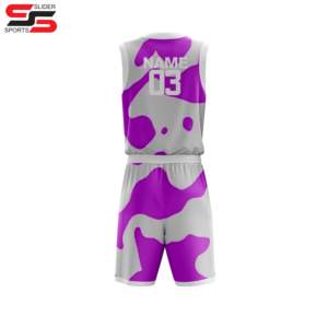 Vêtements de sport unisexe uniformes de basket-ball sublimés personnalisés de haute qualité shorts imprimés avec logo chemise de basket-ball grande taille en vrac - Product Image 2