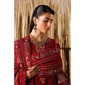 Ensemble de costume 3 pièces pour femme Lawn EL26-D05 non cousu 100% coton - Product Image 5