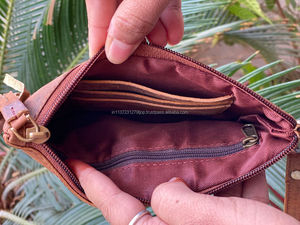 Nouveau véritable fait à la main imprimé Animal fourrure pochette en cuir petit bracelet en cuir véritable portefeuille en cuir gland embrayages femmes élégant portefeuille - Product Image 6