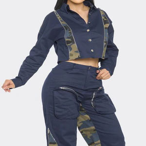 Top tendance vêtements d'hiver pour femmes ensembles décontractés 100% coton uni couleur unie Logo personnalisé imprimé Vintage décoration vente chaude - Product Image 5