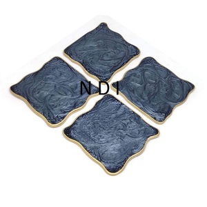 Forme carrée décorative Style moderne tasse caboteur résine thé tasse caboteur dîner pour la maison vaisselle décor résine finition - Product Image 1