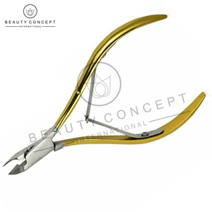 Coupe-ongles à poignée de couleur dorée Écologique Qualité supérieure Service OEM Impression de logo personnalisé Pince à ongles à cuticules Concept de beauté - Product Image 4