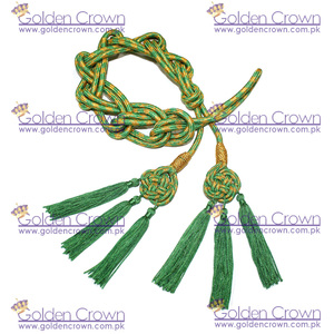 Cordón pectoral hecho a medida de alta calidad con borla verde Cordones de cincture de alta calidad para prendas - Product Image 3