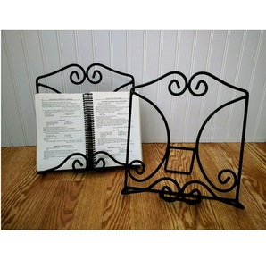 El más vendido, soporte para libros de Metal de hierro forjado, estantes de Color negro para el hogar, oficina, sala de estar, decoración, soporte para libros - Product Image 6