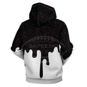 Sweat à capuche en polaire graphique pour homme avec imprimé moderne élégant pour un style décontracté et tendance, polyester/coton, écologique - Product Image 4