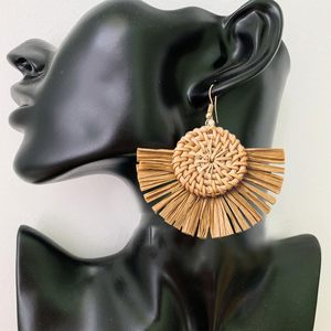 Pendientes de Perlas Tejidas de Ratán Vintage de Vietnam - Unisex, Regalo de Compromiso, Boda, Fiesta para Mujer, JOLENE - Product Image 3