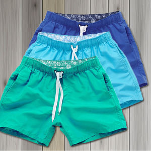 Logo personnalisé 16 couleurs solide plage maillot de bain séchage rapide extérieur piste conseil respirant en nylon short décontracté pour hommes uni bleu - Product Image 3