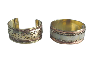 Brazalete de Latón con Diseño Nuevo y Moderno, Acabado Pulido con Patrón Elegante, Brazaletes de Perlas para Niñas, Regalo de Joyería - Product Image 3