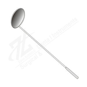 Miroir laryngé manuel de haute qualité, 130 mm de long, 8 mm en acier inoxydable, instrument chirurgical certifié CE, utilisation hospitalière, fabriqué au Pakistan - Product Image 1
