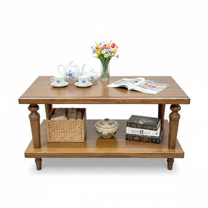 Traditional/Farmhouse Rectangular Ash Wood Living Room/Dining <b>Table</b> Set TT68258 - Product Image 2