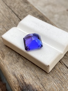 Piedra de corte esmeralda cuadrada de tanzanita de Color superior Super Natural certificada, piedra preciosa suelta de zoisita Natural, lupa de 10,59 quilates limpia - Product Image 6