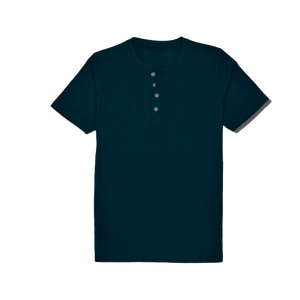 T-shirt Henley personnalisé 100% coton pour homme, col boutonné décontracté, manches courtes, coupe régulière, séchage rapide, respirant, 180 grammes, uni - Product Image 2