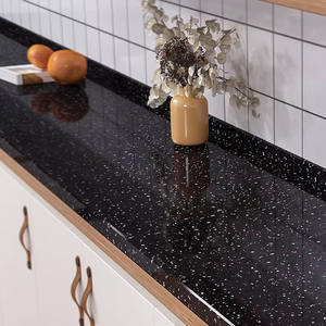 Carreaux de dosseret de cuisine en granit galaxie noir polis - Product Image 2