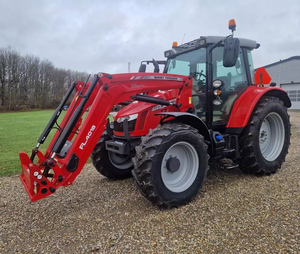 รถแทรกเตอร์ Massey Ferguson 5712S ขับเคลื่อน 4 ล้อ พร้อมที่ตักด้านหน้า สีแดง รถแทรกเตอร์สำหรับงานเกษตร ขายพร้อมส่ง - Product Image 1