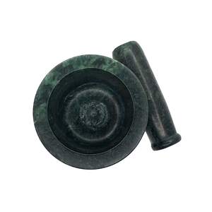 Ensemble de mortier et pilon vert ou Ohkli Musal ou Kharal ou Idi Kallu ou Khal Musal ou Khalbatta ou moulin à épices - Product Image 2