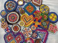 Banjara Yoke afghani patch Miroir Travail Brodé À La Main Vintage Banjara Neck Yoke Handmade Patch Traditi