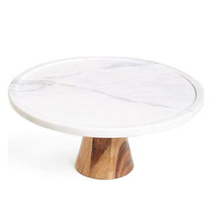Soporte de pastel de mármol blanco hecho a mano en gran oferta - Product Image 2