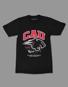 T-shirt uni à manches courtes style streetwear Clark Atlanta University CAU, tee-shirt universitaire personnalisé unisexe 100% coton coupe classique campus - Product Image 1