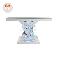 Table console miroir de luxe avec lumières LED