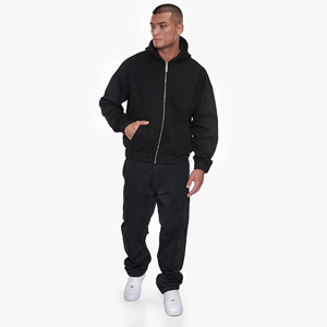 Sudadera con capucha de manga larga de gran tamaño de alta calidad personalizada para hombres, diseño de punto envejecido desteñido vintage negro lavado disponible - Product Image 4
