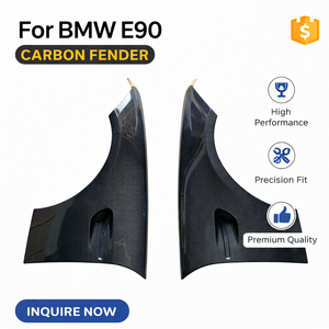 Ailes avant en fibre de carbone avec aération pour BMW E90 Série 3 2006-2011 |   Remplacement d'aile avant style M3 |   Ajustement de style OEM - Product Image 1