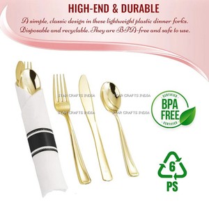Cocina de lujo Viaje Oro Rosa Cuchara Tenedor Acero inoxidable Restaurante Metal Oro Rosa Cubiertos de metal sólido Se - Product Image 4