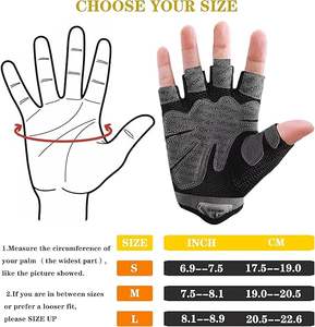 Guantes de Ciclismo Elásticos de Medio Dedo y Palma Completa para Hombre/Mujer, Antideslizantes, con Amortiguación y Acolchado para Ciclismo de Montaña/Carretera y Levantamiento de Pesas - Product Image 4