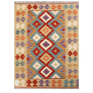 Tapis Kilim d'Afghanistan Maimana 114 x 84 cm, décoration murale - Product Image 1